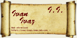 Ivan Ivaz vizit kartica